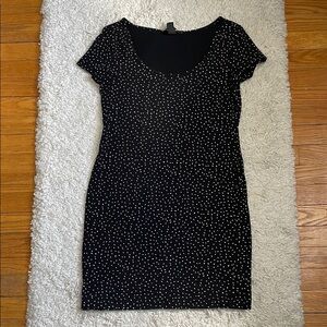 H&M Basic • Black and White Specks Dot Dress